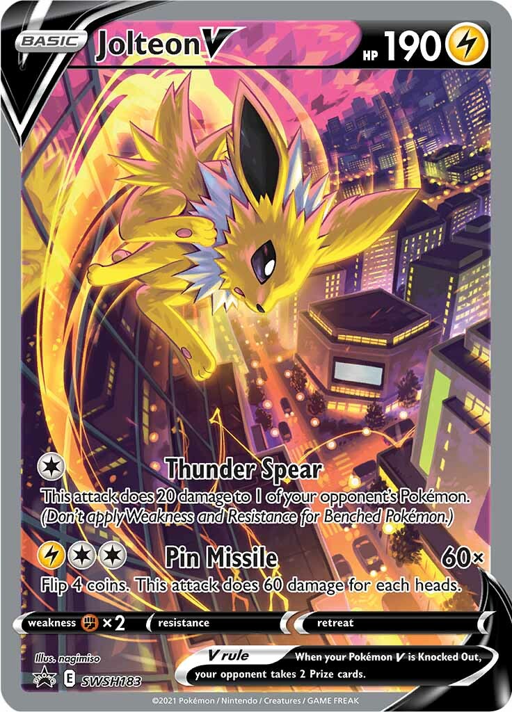 Jolteon V (SWSH183) [Sword & Shield: Black Star Promos] | Kessel Run Games Inc. 