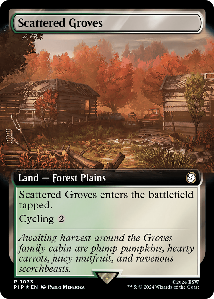 Scattered Groves (Extended Art) (Surge Foil) [Fallout] | Kessel Run Games Inc. 