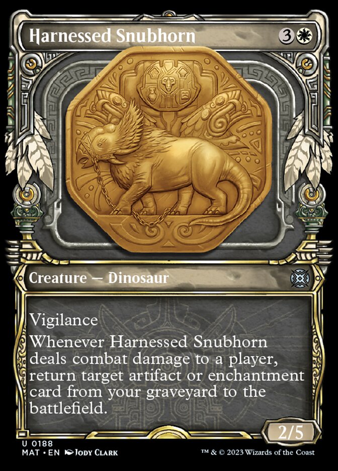 Harnessed Snubhorn (Showcase Halo Foil) [March of the Machine: The Aftermath] | Kessel Run Games Inc. 