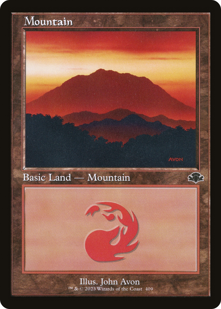 Mountain (409) (Retro) [Dominaria Remastered] | Kessel Run Games Inc. 