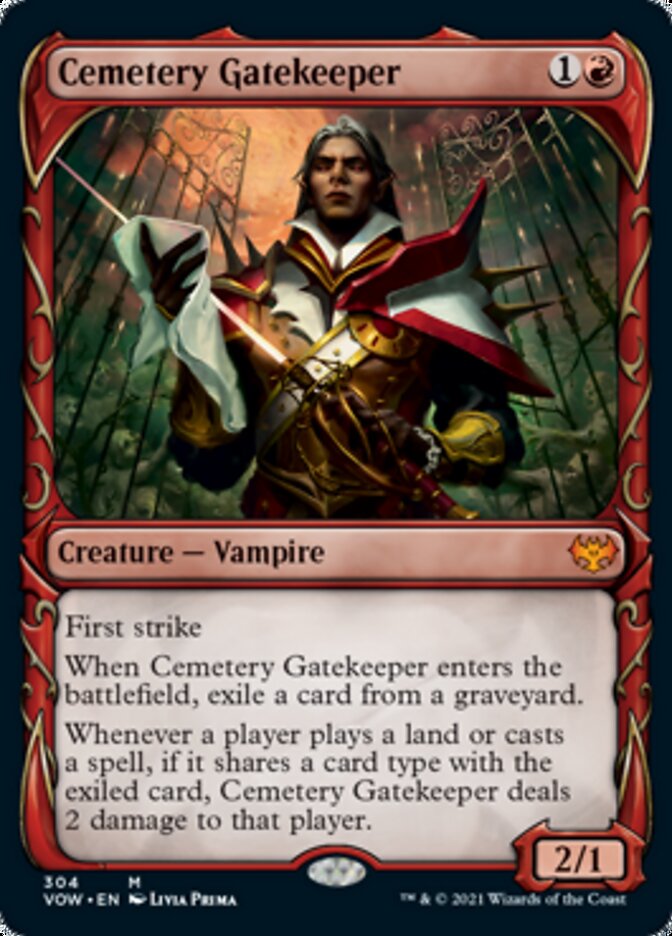 Cemetery Gatekeeper (Showcase Fang Frame) [Innistrad: Crimson Vow] | Kessel Run Games Inc. 