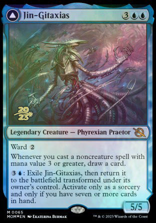 Jin-Gitaxias // The Great Synthesis [March of the Machine Prerelease Promos] | Kessel Run Games Inc. 