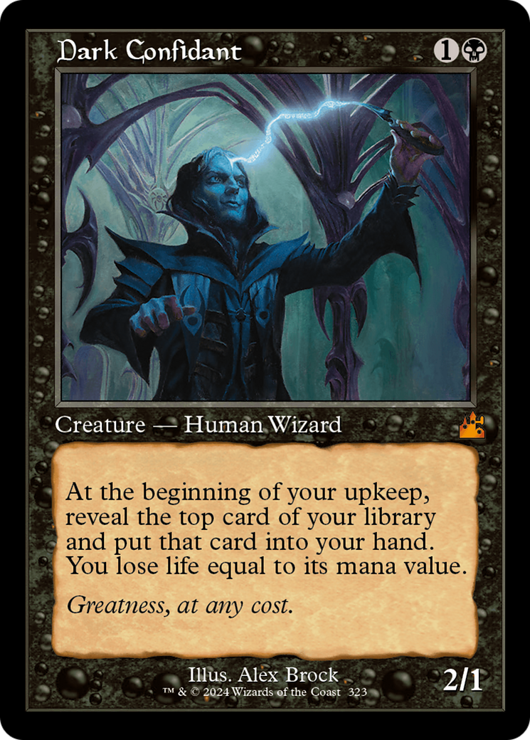 Dark Confidant (Retro Frame) [Ravnica Remastered] | Kessel Run Games Inc. 