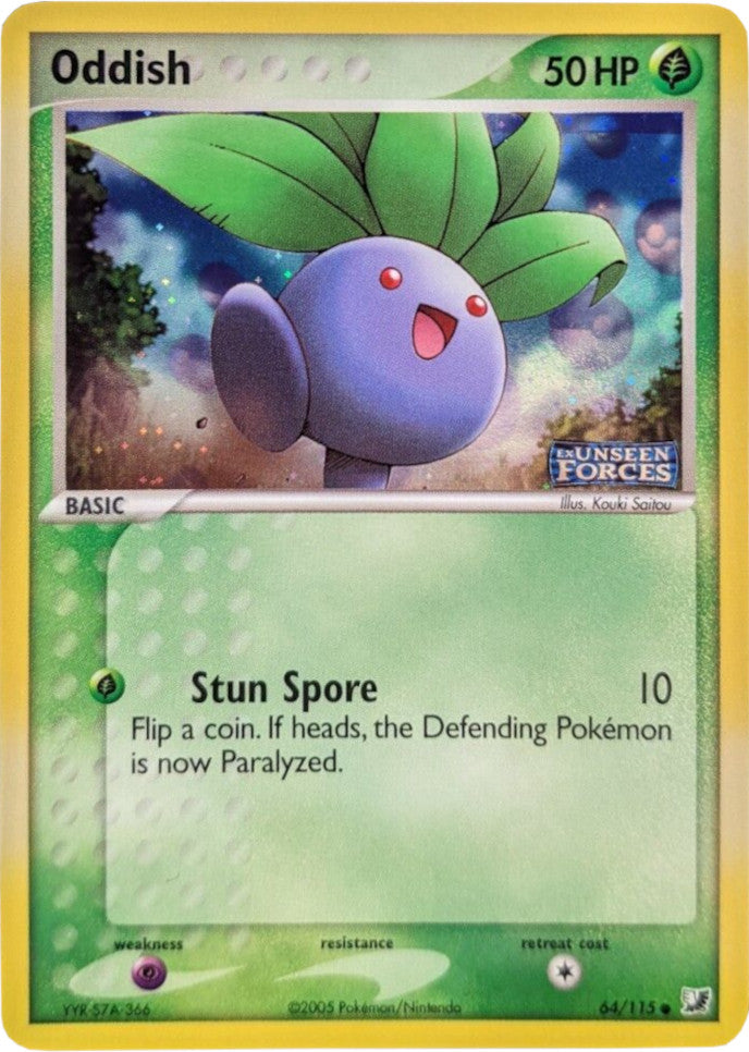 Oddish (64/115) (Stamped) [EX: Unseen Forces] | Kessel Run Games Inc. 
