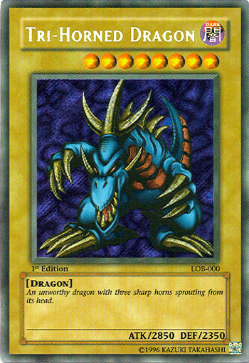Tri-Horned Dragon [LOB-000] Secret Rare | Kessel Run Games Inc. 