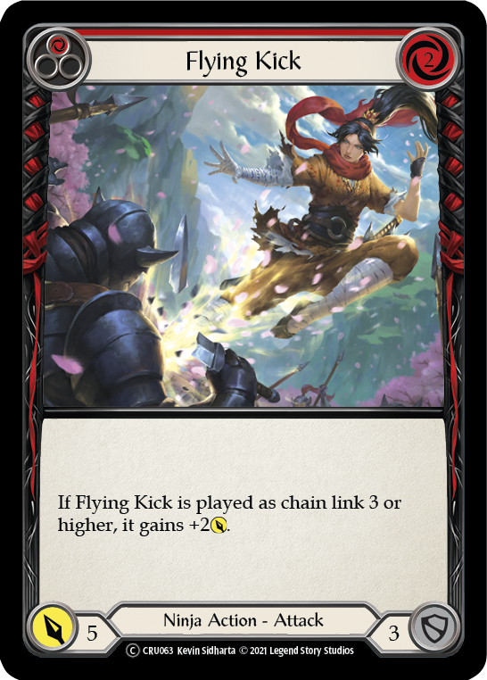 Flying Kick (Red) [U-CRU063] (Crucible of War Unlimited)  Unlimited Normal | Kessel Run Games Inc. 