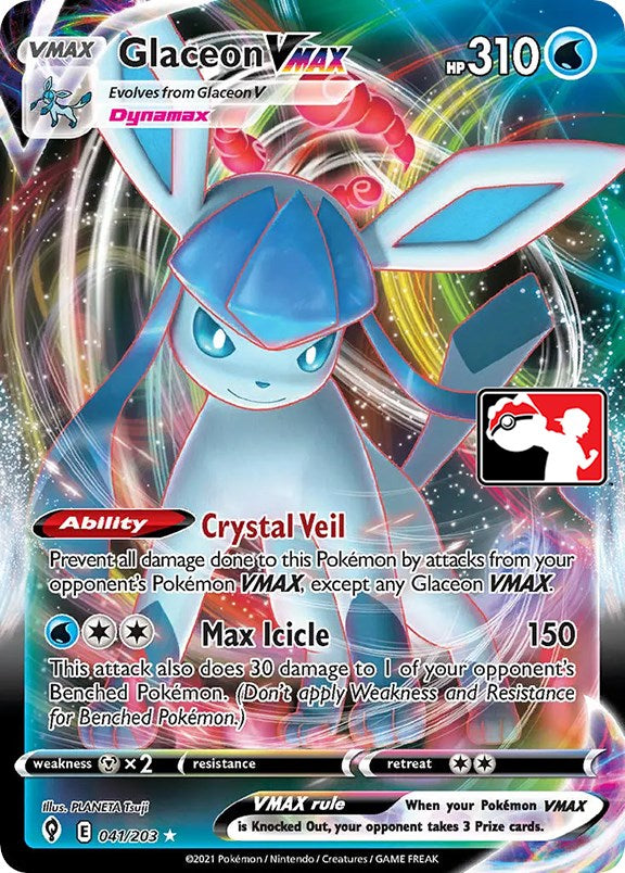 Glaceon VMAX (041/203) [Prize Pack Series One] | Kessel Run Games Inc. 