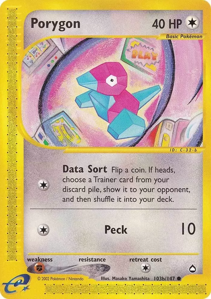 Porygon (103b/147) [Aquapolis] | Kessel Run Games Inc. 