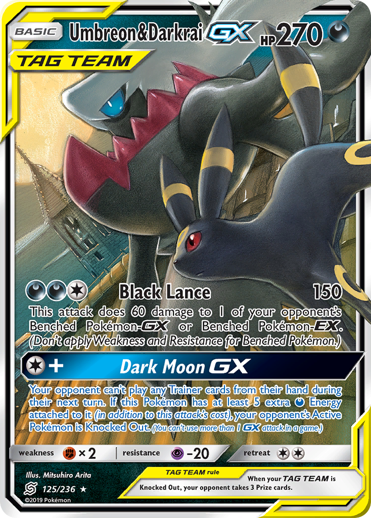 Umbreon & Darkrai GX (125/236) [Sun & Moon: Unified Minds] | Kessel Run Games Inc. 