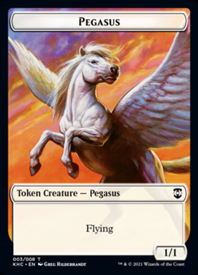 Pegasus Token [Kaldheim Commander Tokens] | Kessel Run Games Inc. 