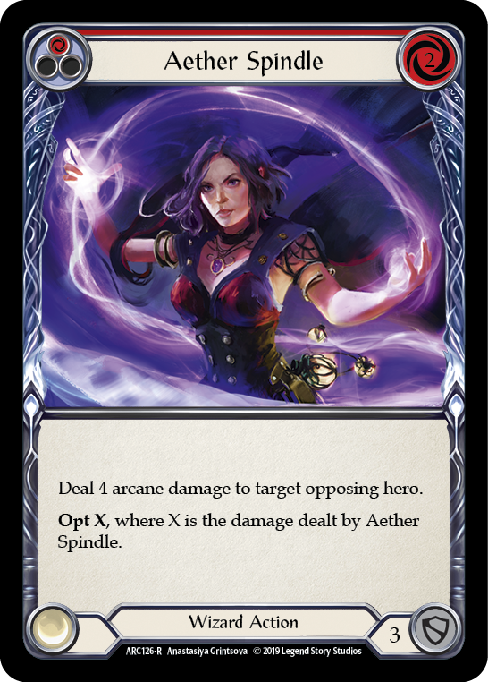 Aether Spindle (Red) [ARC126-R] (Arcane Rising)  1st Edition Rainbow Foil | Kessel Run Games Inc. 