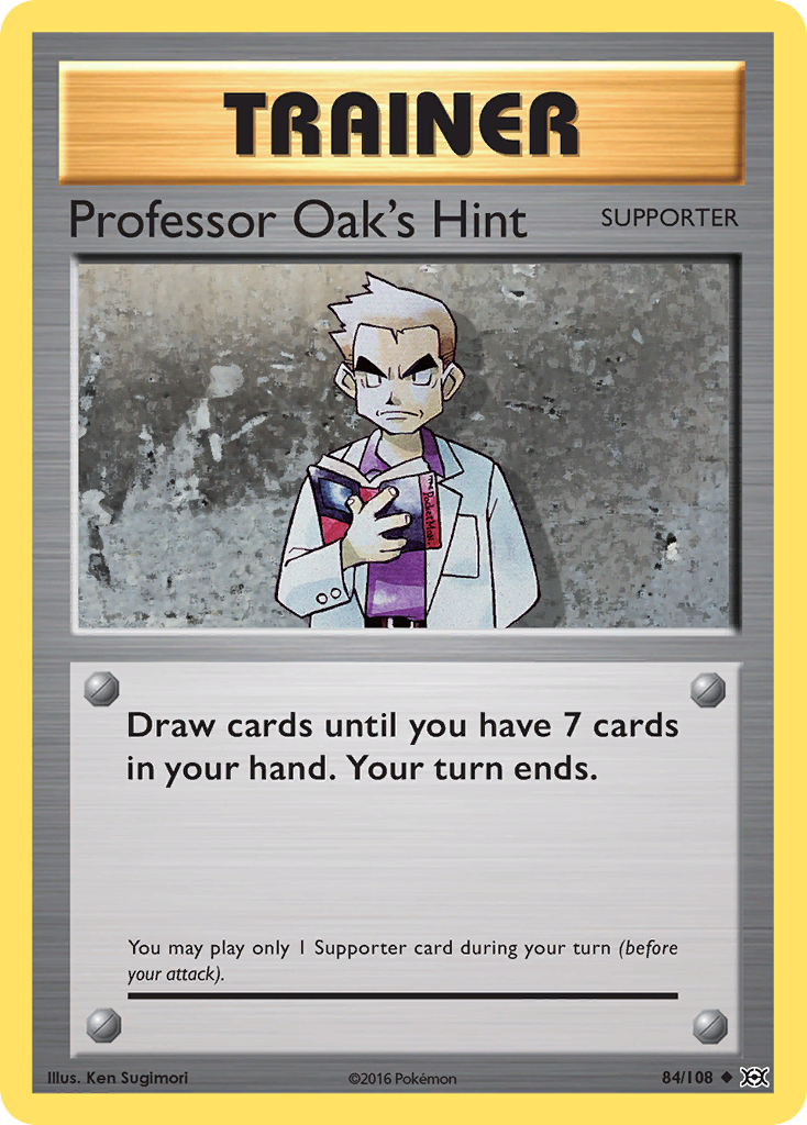 Professor Oak's Hint (84/108) [XY: Evolutions] | Kessel Run Games Inc. 