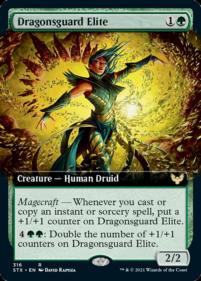 Dragonsguard Elite (Extended Art) [Strixhaven: School of Mages] | Kessel Run Games Inc. 