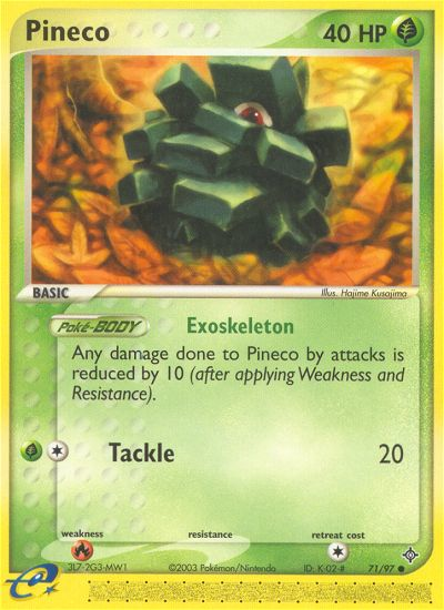 Pineco (71/97) [EX: Dragon] | Kessel Run Games Inc. 