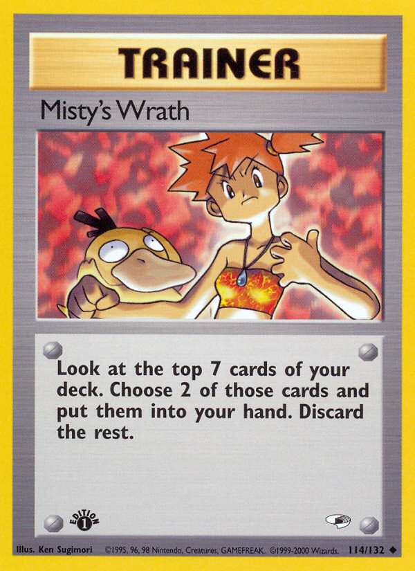 Misty's Wrath (114/132) [Gym Heroes 1st Edition] | Kessel Run Games Inc. 