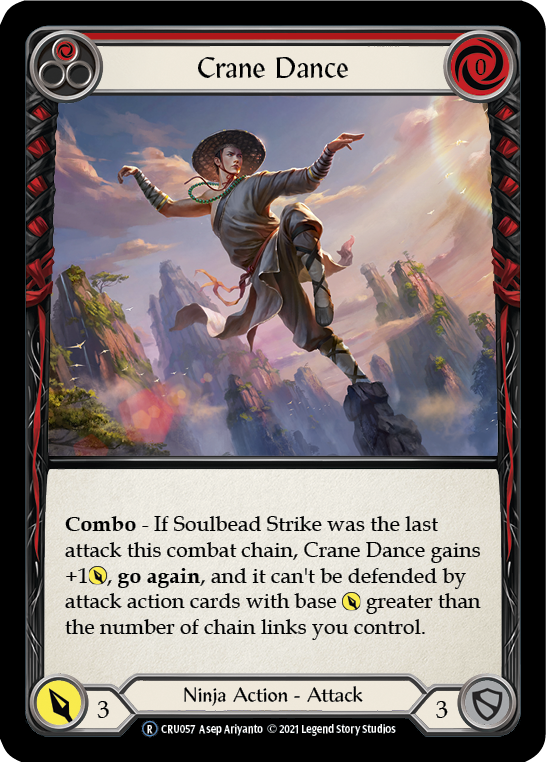 Crane Dance (Red) [U-CRU057] (Crucible of War Unlimited)  Unlimited Rainbow Foil | Kessel Run Games Inc. 