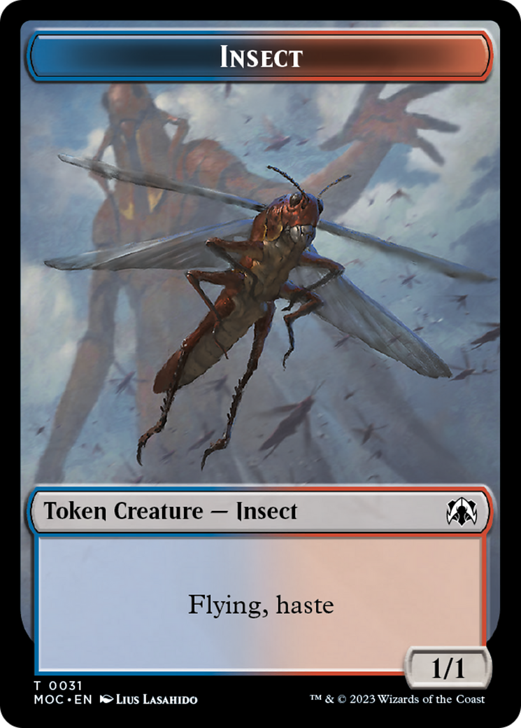 Soldier // Insect Double-Sided Token [March of the Machine Commander Tokens] | Kessel Run Games Inc. 