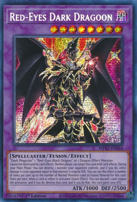 Red-Eyes Dark Dragoon [MP22-EN264] Prismatic Secret Rare | Kessel Run Games Inc. 