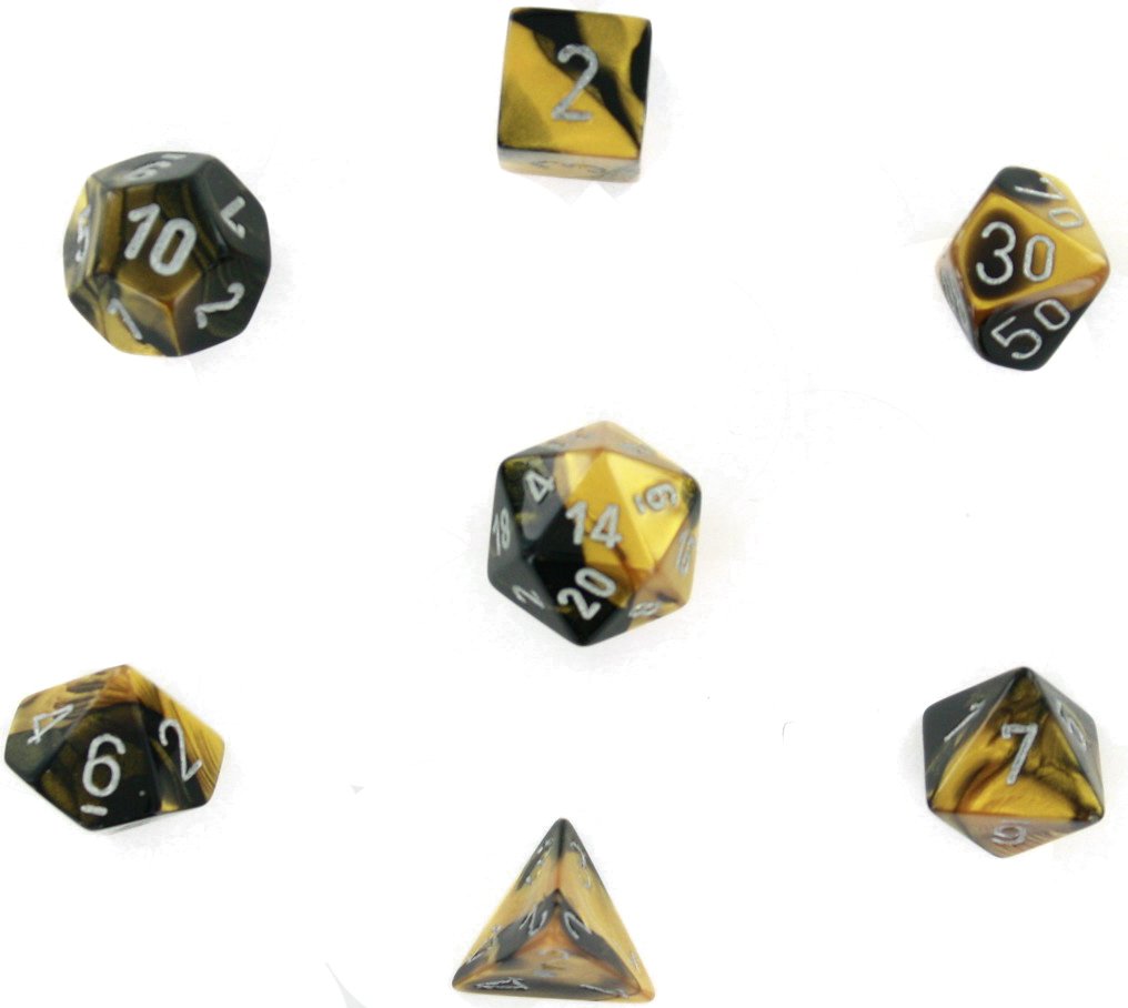 Gemini: 7pc Polyhedral Dice Sets | Kessel Run Games Inc. 