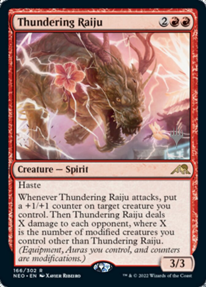 Thundering Raiju (Promo Pack) [Kamigawa: Neon Dynasty Promos] | Kessel Run Games Inc. 