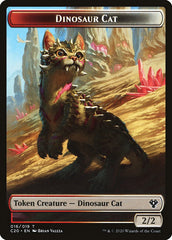 Bird // Dinosaur Cat Double-Sided Token [Commander 2020 Tokens] | Kessel Run Games Inc. 