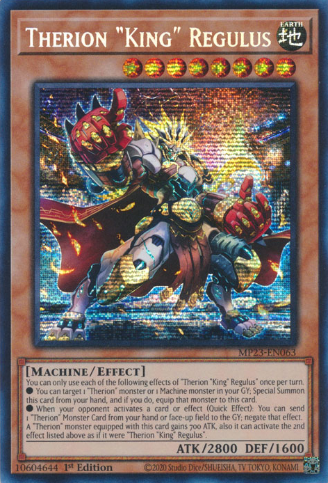 Therion "King" Regulus [MP23-EN063] Prismatic Secret Rare | Kessel Run Games Inc. 