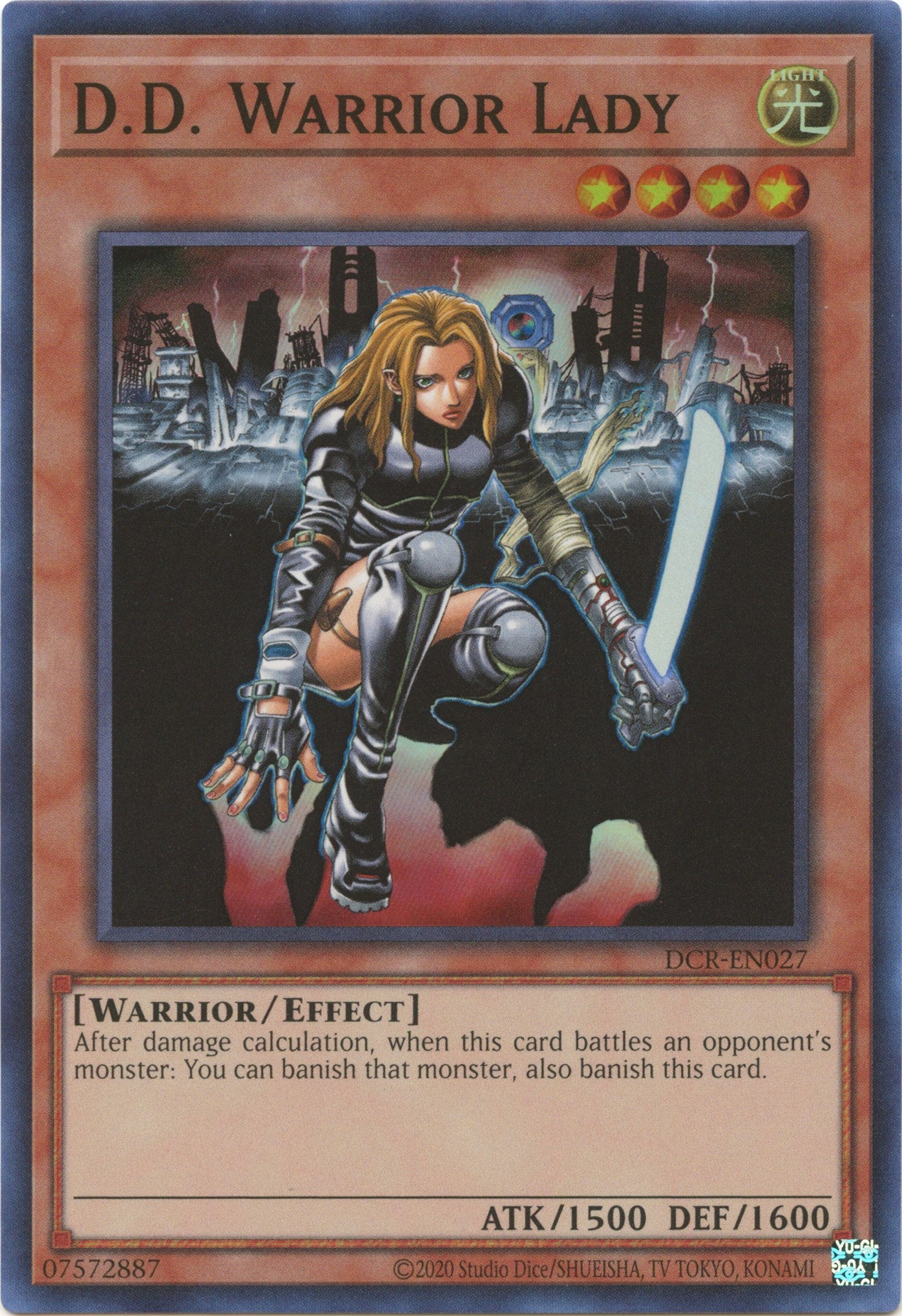 D.D. Warrior Lady (25th Anniversary) [DCR-EN027] Super Rare | Kessel Run Games Inc. 