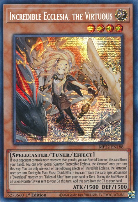 Incredible Ecclesia, the Virtuous [MP22-EN188] Prismatic Secret Rare | Kessel Run Games Inc. 