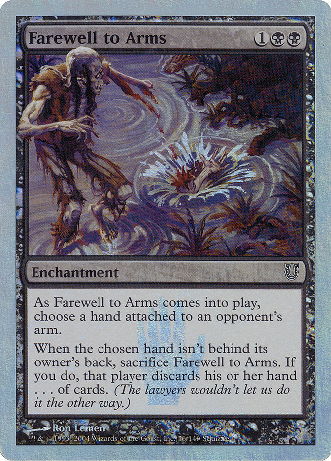 Farewell to Arms (Alternate Foil) [Unhinged] | Kessel Run Games Inc. 