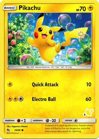 Pikachu (19/68) (Pikachu Stamp #2) [Battle Academy 2020] | Kessel Run Games Inc. 