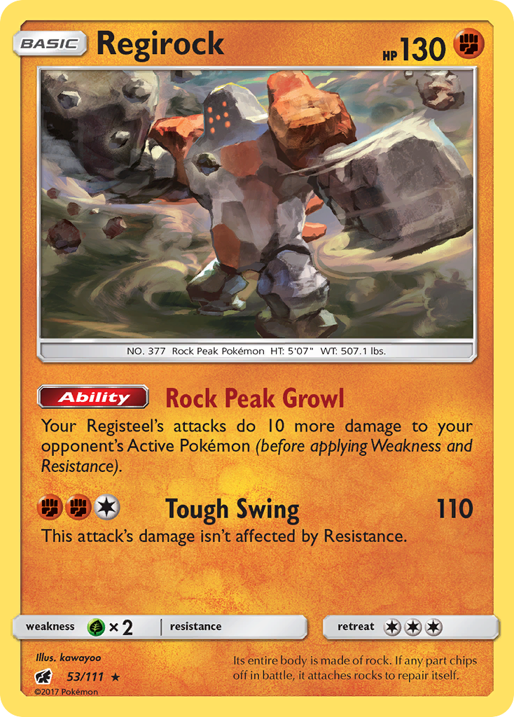 Regirock (53/111) [Sun & Moon: Crimson Invasion] | Kessel Run Games Inc. 