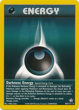 Darkness Energy (104/111) [Neo Genesis Unlimited] | Kessel Run Games Inc. 