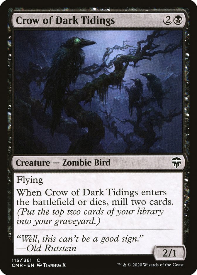 Crow of Dark Tidings [Commander Legends] | Kessel Run Games Inc. 