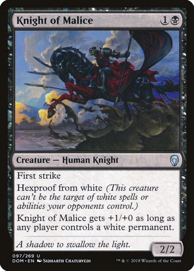 Knight of Malice [Dominaria] | Kessel Run Games Inc. 