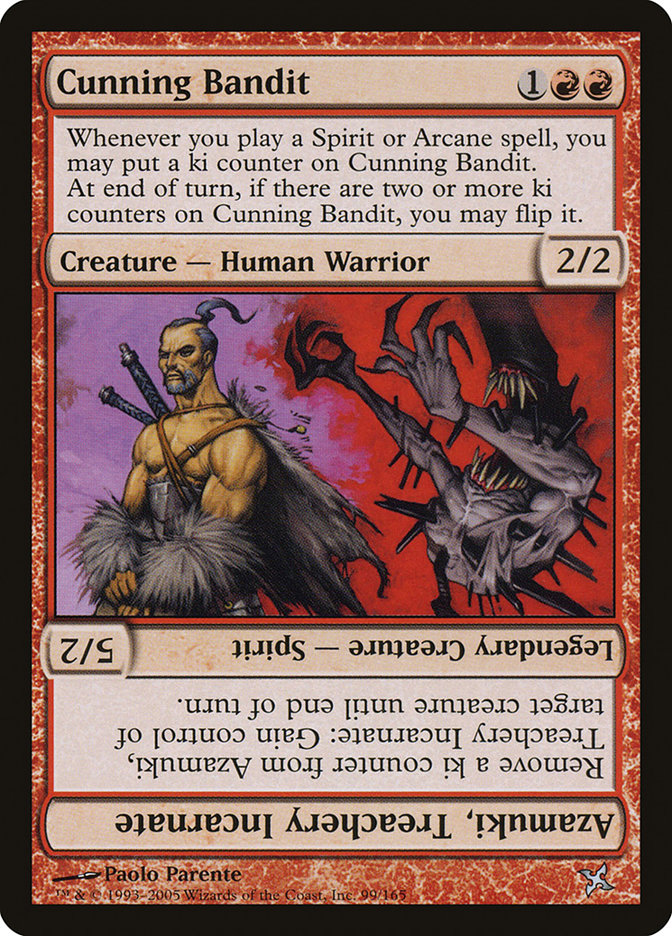 Cunning Bandit // Azamuki, Treachery Incarnate [Betrayers of Kamigawa] | Kessel Run Games Inc. 