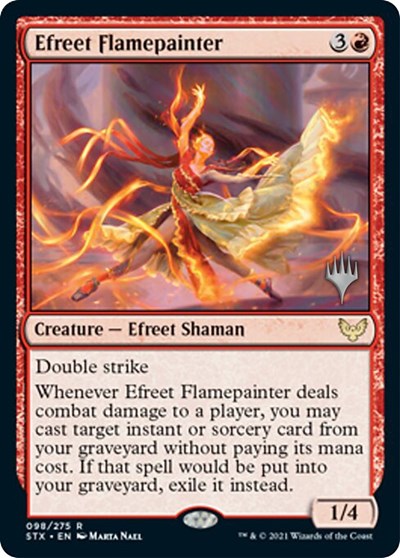 Efreet Flamepainter (Promo Pack) [Strixhaven: School of Mages Promos] | Kessel Run Games Inc. 