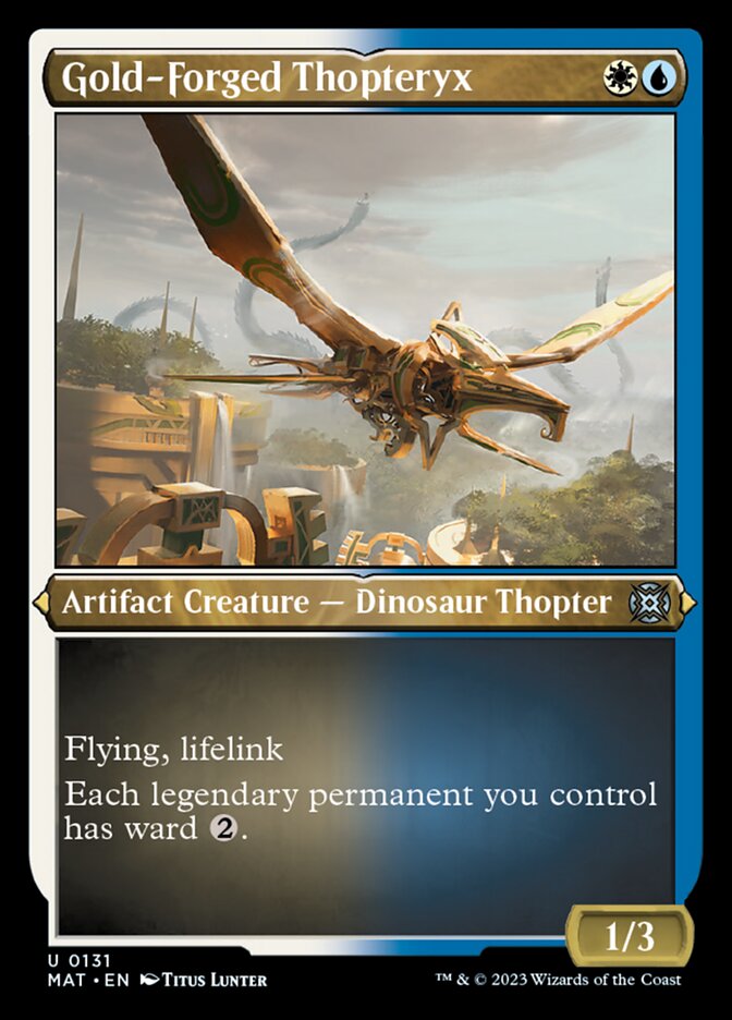 Gold-Forged Thopteryx (Foil Etched) [March of the Machine: The Aftermath] | Kessel Run Games Inc. 
