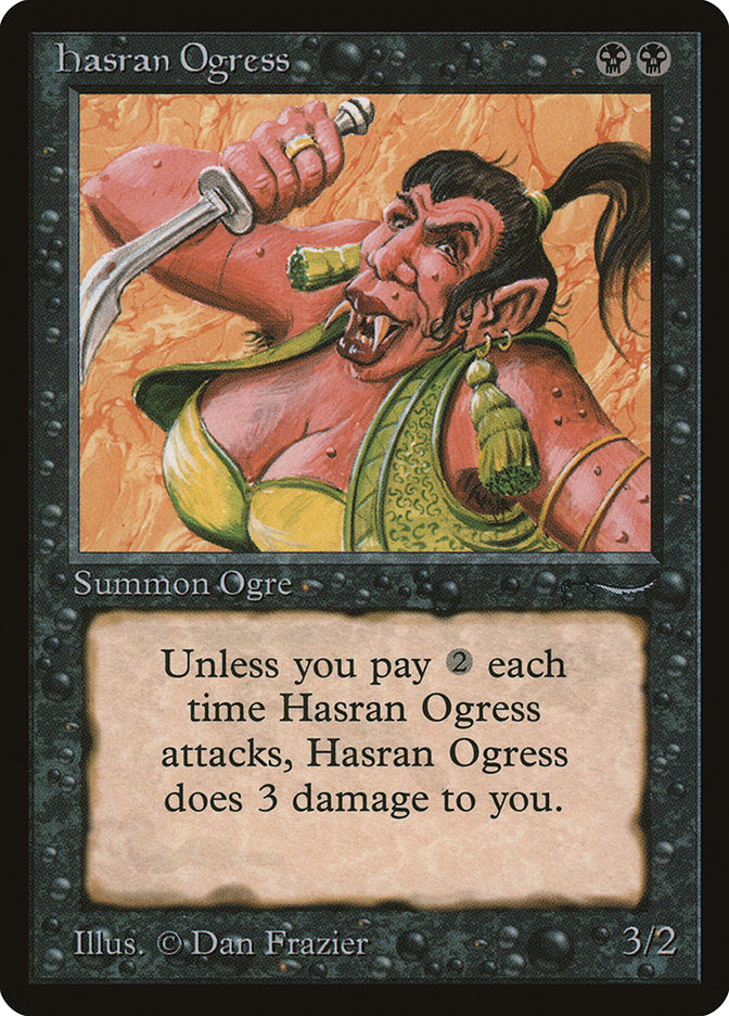 Hasran Ogress (Dark Mana Cost) [Arabian Nights] | Kessel Run Games Inc. 