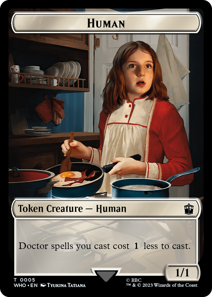 Human (0005) // Clue (0023) Double-Sided Token [Doctor Who Tokens] | Kessel Run Games Inc. 