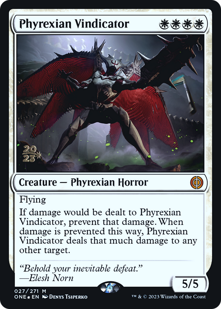 Phyrexian Vindicator [Phyrexia: All Will Be One Prerelease Promos] | Kessel Run Games Inc. 