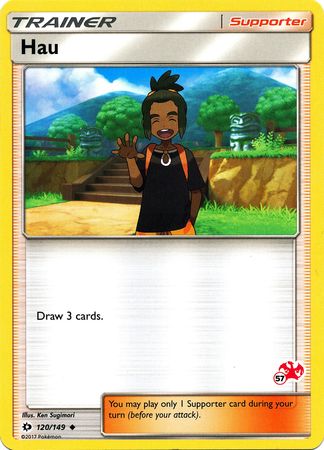 Hau (120/149) (Charizard Stamp #57) [Battle Academy 2020] | Kessel Run Games Inc. 