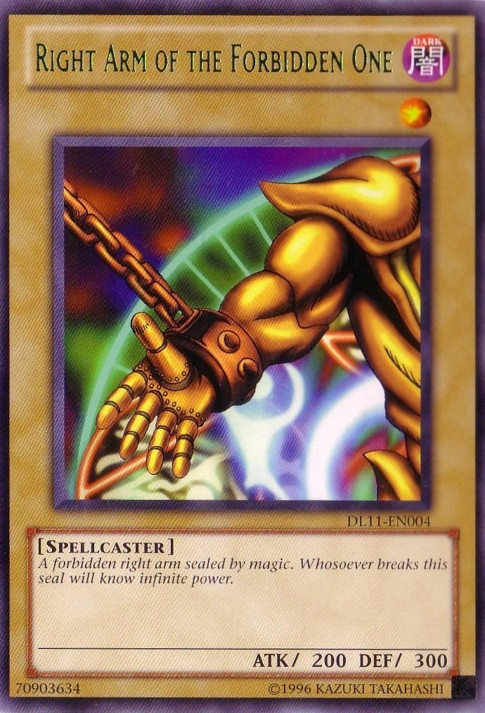 Right Arm of the Forbidden One (Green) [DL11-EN004] Rare | Kessel Run Games Inc. 