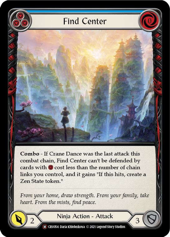 Find Center [U-CRU054] (Crucible of War Unlimited)  Unlimited Rainbow Foil | Kessel Run Games Inc. 