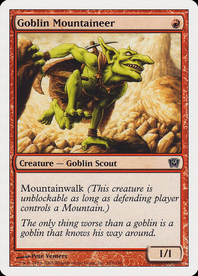 Goblin Mountaineer [Ninth Edition] | Kessel Run Games Inc. 