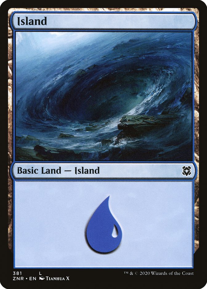 Island (381) [Zendikar Rising] | Kessel Run Games Inc. 
