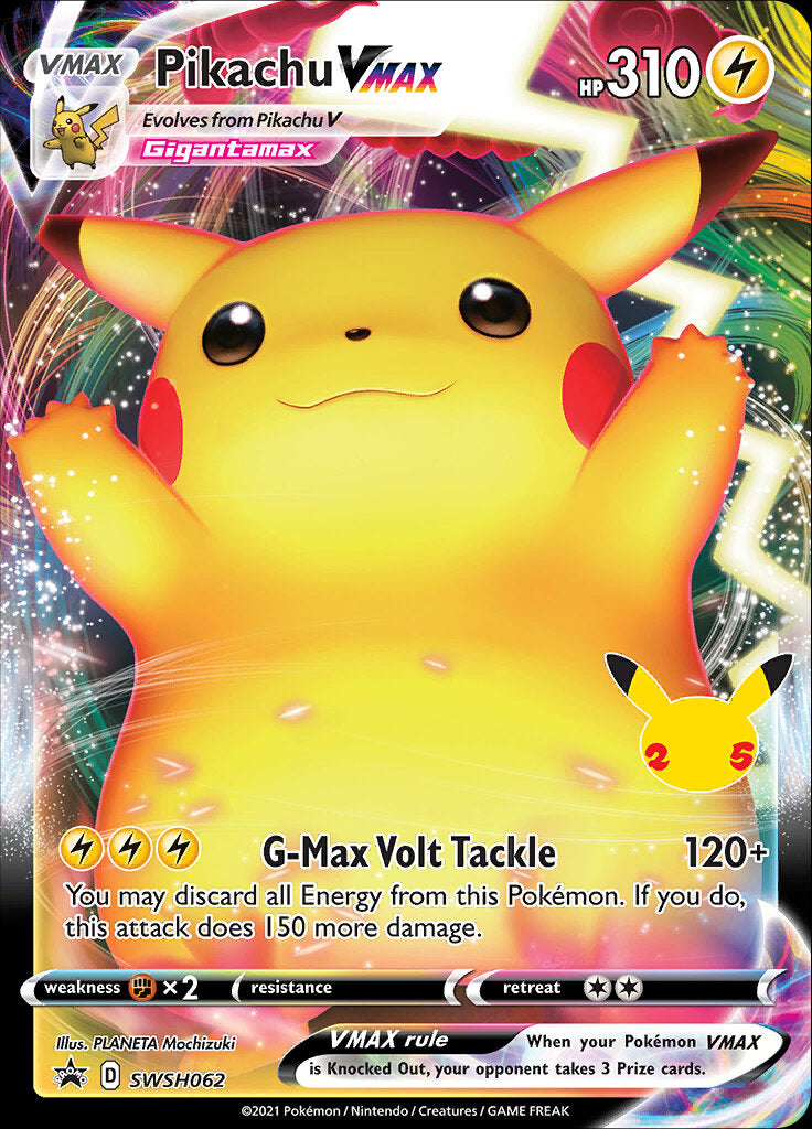 Pikachu VMAX (SWSH062) (Celebrations) [Sword & Shield: Black Star Promos] | Kessel Run Games Inc. 