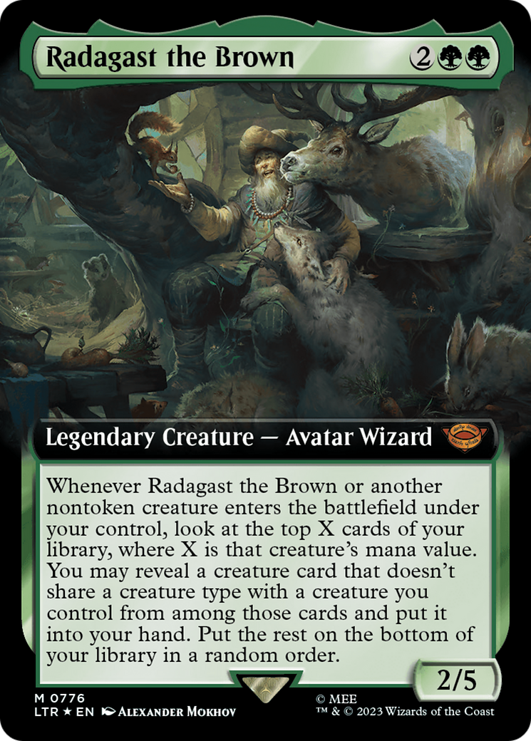 Radagast the Brown (Extended Art) (Surge Foil) [The Lord of the Rings: Tales of Middle-Earth] | Kessel Run Games Inc. 