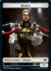 Human (001) // Human Soldier Double-Sided Token [Innistrad: Crimson Vow Tokens] | Kessel Run Games Inc. 