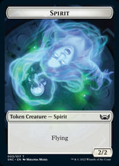 Fish // Spirit Double-Sided Token [Streets of New Capenna Tokens] | Kessel Run Games Inc. 