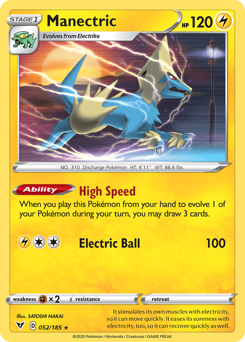 Manectric (052/185) [Sword & Shield: Vivid Voltage] | Kessel Run Games Inc. 